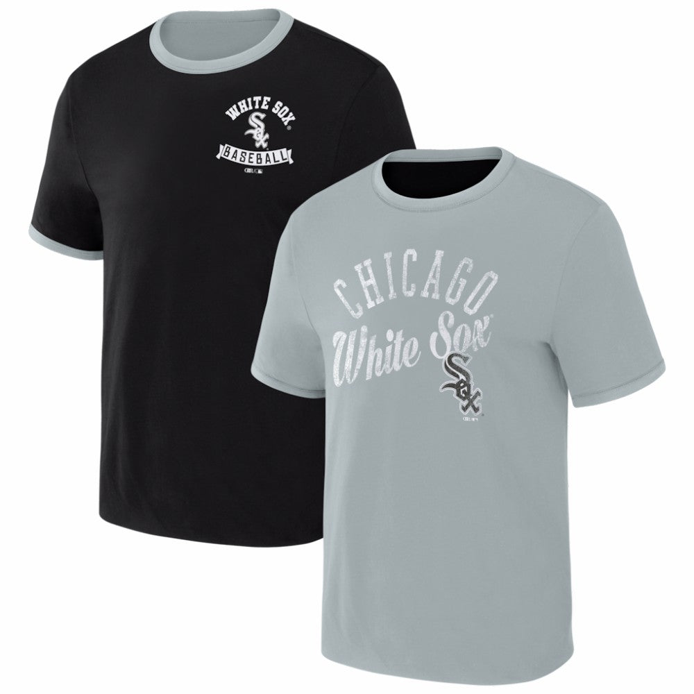 Chicago White Sox Darius Rucker Collection Two-Way Ringer Reversible T-Shirt Black/Gray