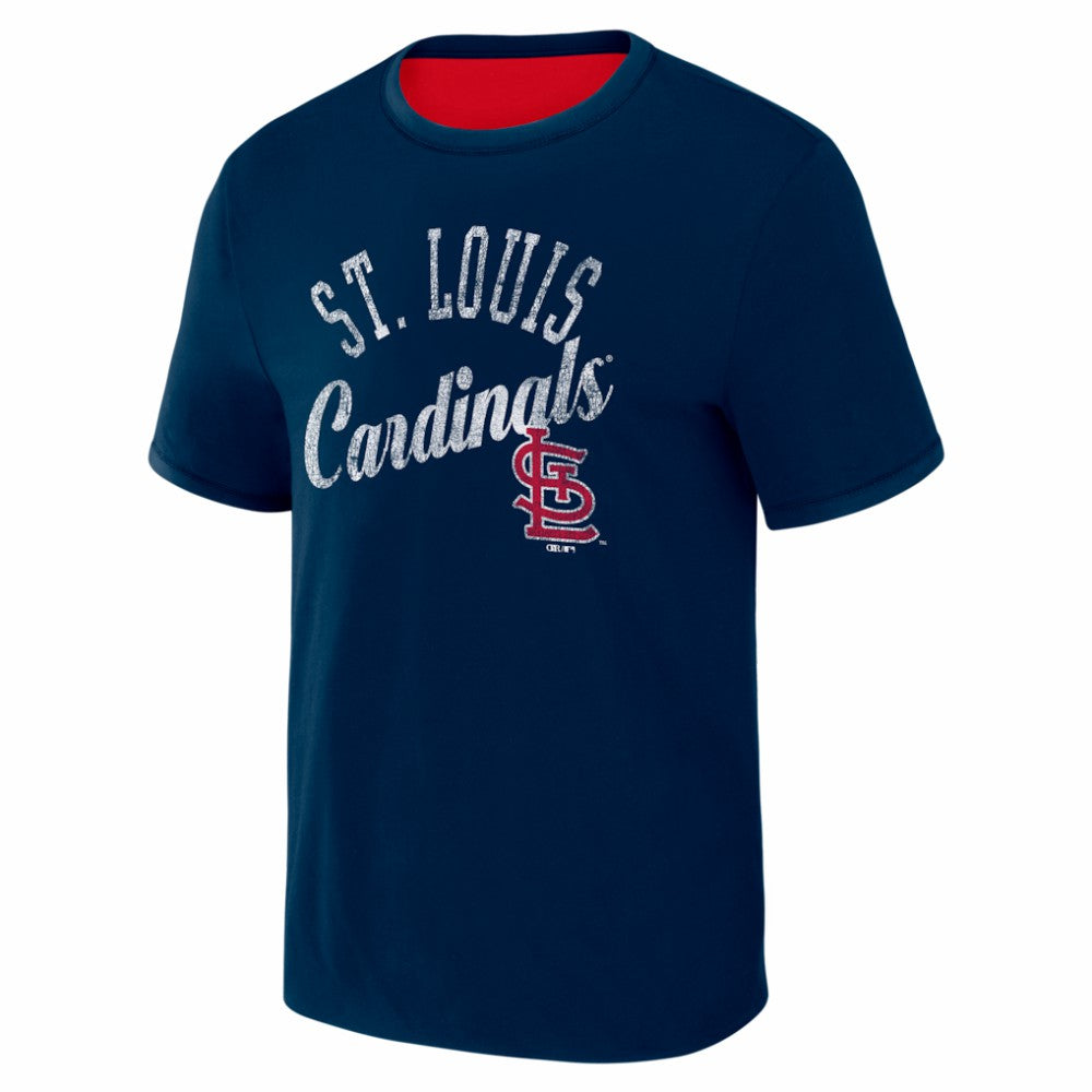 St. Louis Cardinals Darius Rucker Collection Two-Way Ringer Reversible T-Shirt Red/Navy