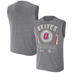 Atlanta Braves Darius Rucker Collection Relaxed-Fit Muscle Tank Top Charcoal