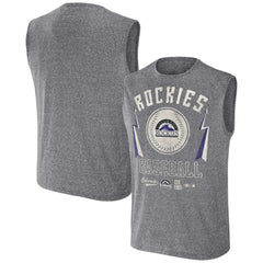 Colorado Rockies Darius Rucker Collection Relaxed-Fit Muscle Tank Top Charcoal