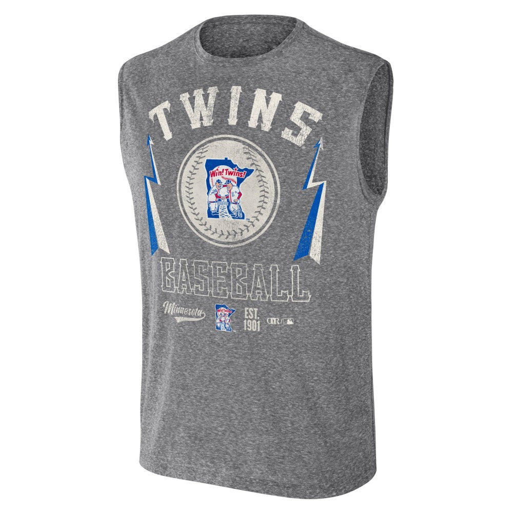Minnesota Twins Darius Rucker Collection Relaxed-Fit Muscle Tank Top Charcoal