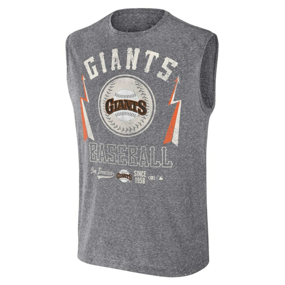 San Francisco Giants Darius Rucker Collection Relaxed-Fit Muscle Tank Top Charcoal