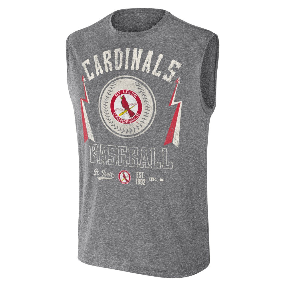 St. Louis Cardinals Darius Rucker Collection Relaxed-Fit Muscle Tank Top Charcoal