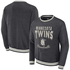 Minnesota Twins Darius Rucker Collection Vintage Pullover Sweatshirt Heather Charcoal