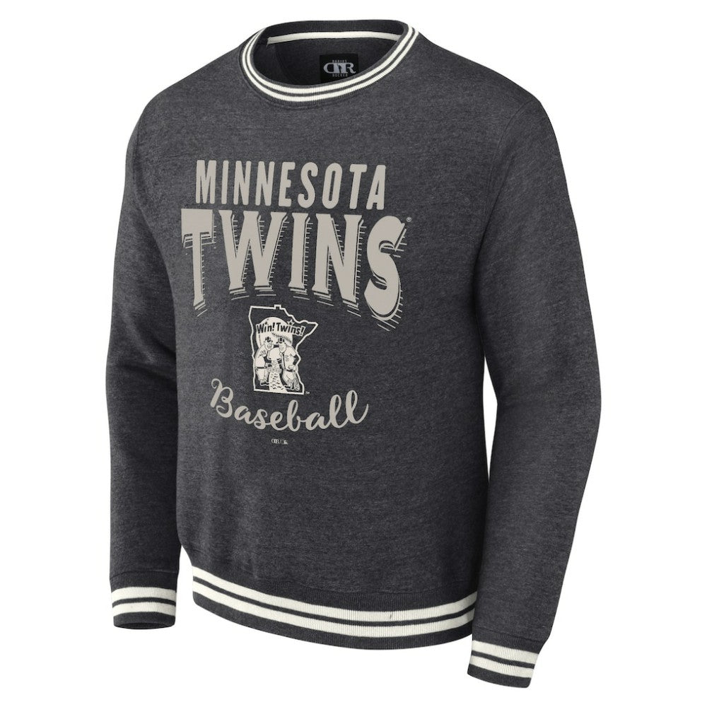 Minnesota Twins Darius Rucker Collection Vintage Pullover Sweatshirt Heather Charcoal