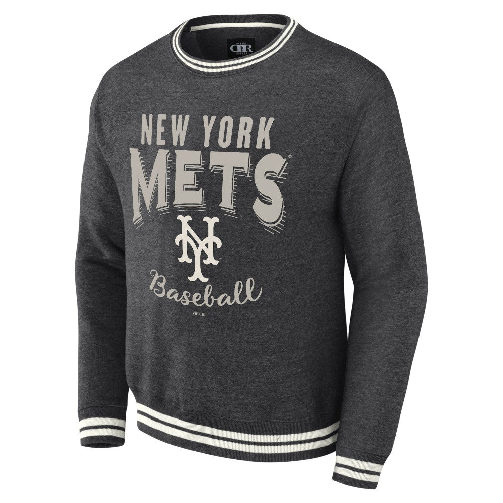 New York Mets Darius Rucker Collection Vintage Pullover Sweatshirt Heather Charcoal