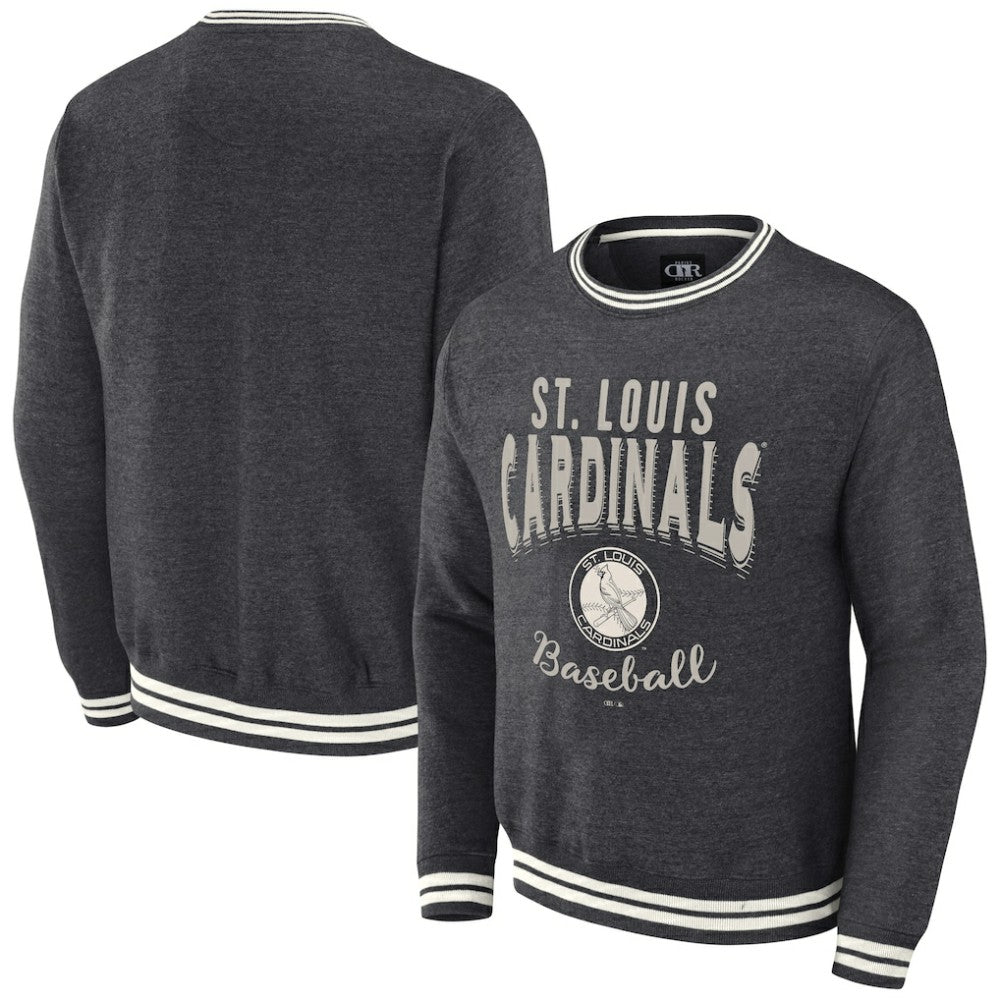St. Louis Cardinals Darius Rucker Collection Vintage Pullover Sweatshirt Heather Charcoal