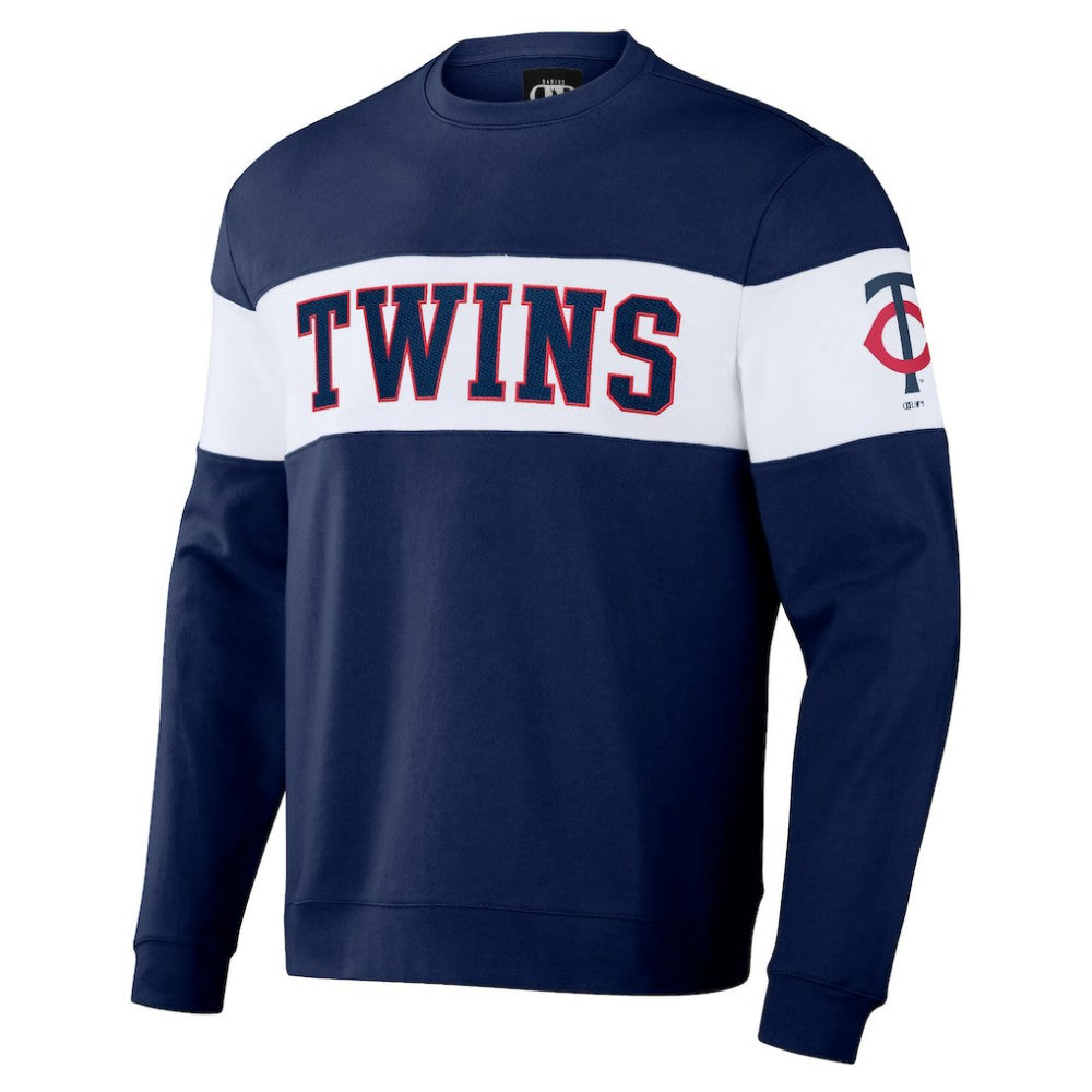 Minnesota Twins Darius Rucker Collection Stripe Pullover Sweatshirt Navy