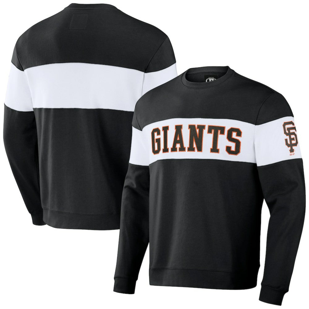 San Francisco Giants Darius Rucker Collection Stripe Pullover Sweatshirt Black