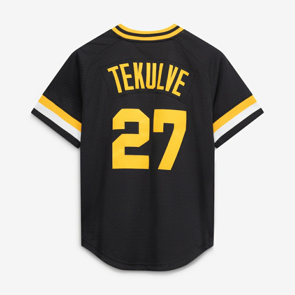 Kent Tekulve Pittsburgh Pirates Authentic Batting Practice Jersey Black | Mitchell & Ness