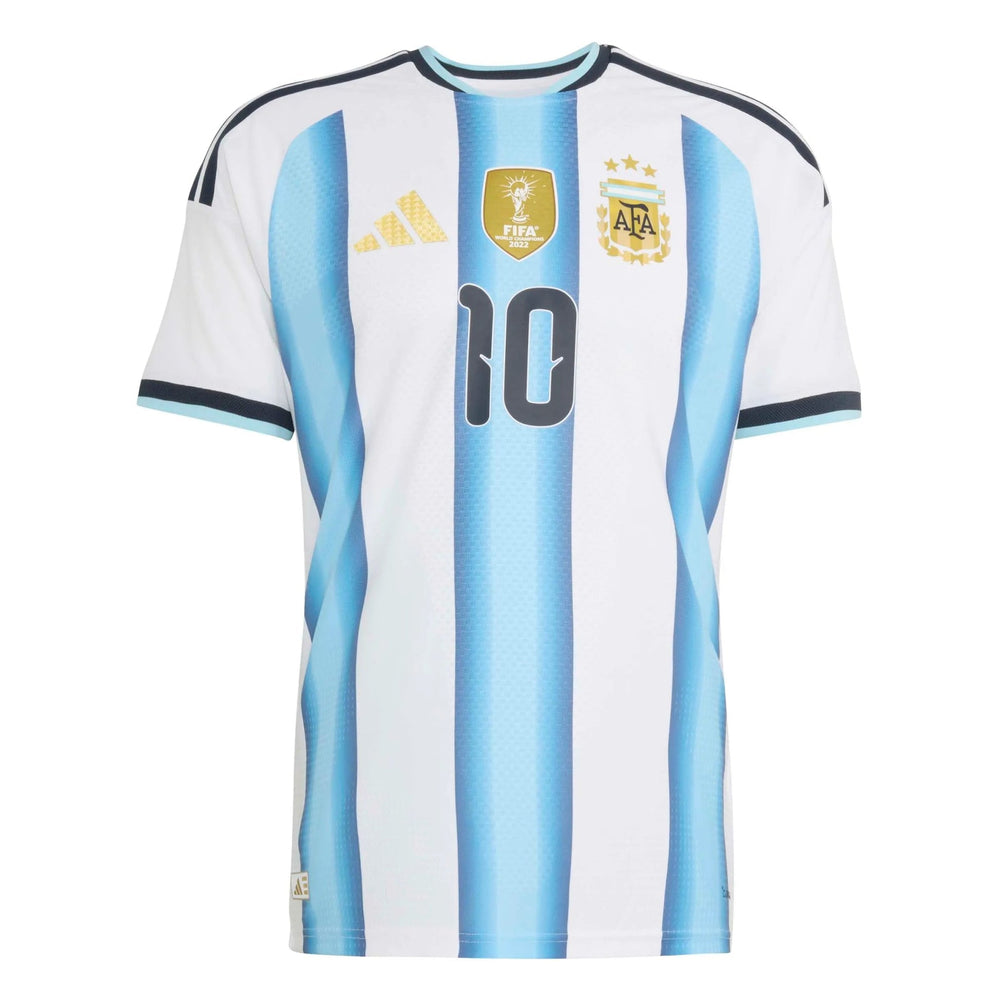 2026 Argentina Men's Authentic Home Messi #10 Soccer Jersey White / Icey Blue / Light Blue - Adidas
