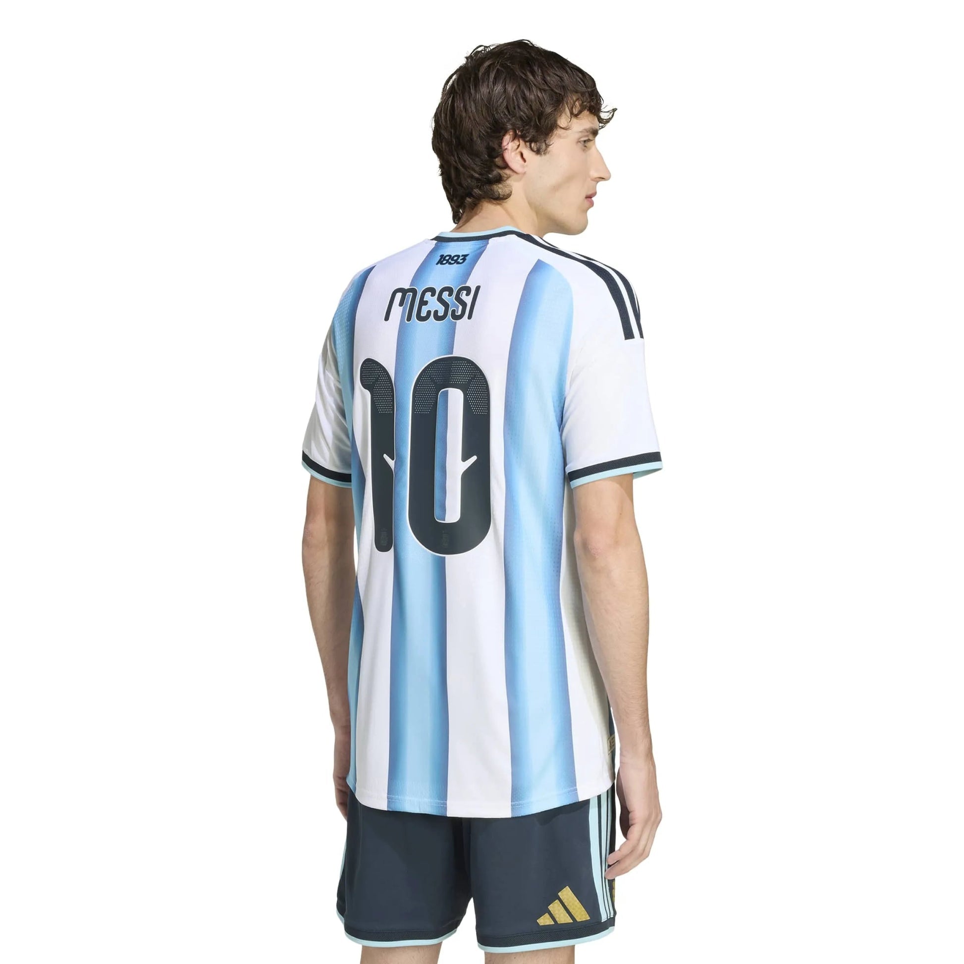 2026 Argentina Men's Authentic Home Messi #10 Soccer Jersey White / Icey Blue / Light Blue - Adidas