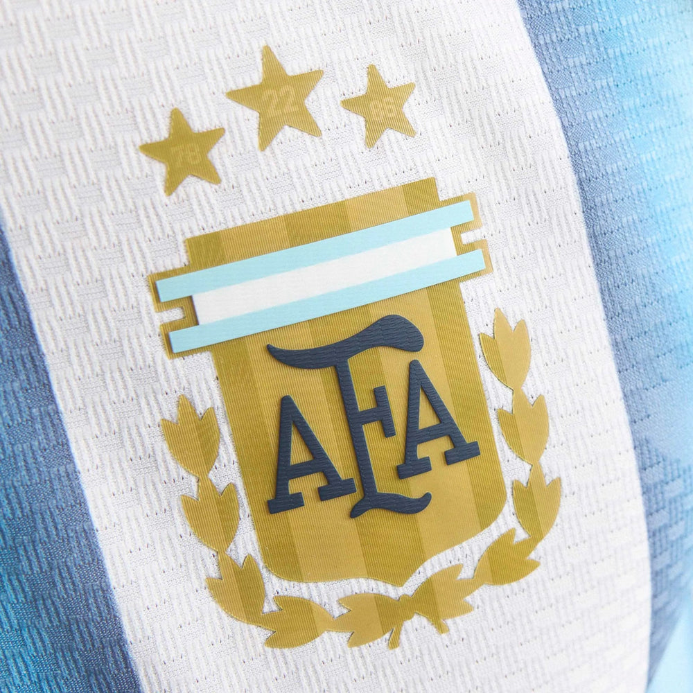 2026 Argentina Men's Authentic Home Messi #10 Soccer Jersey White / Icey Blue / Light Blue - Adidas