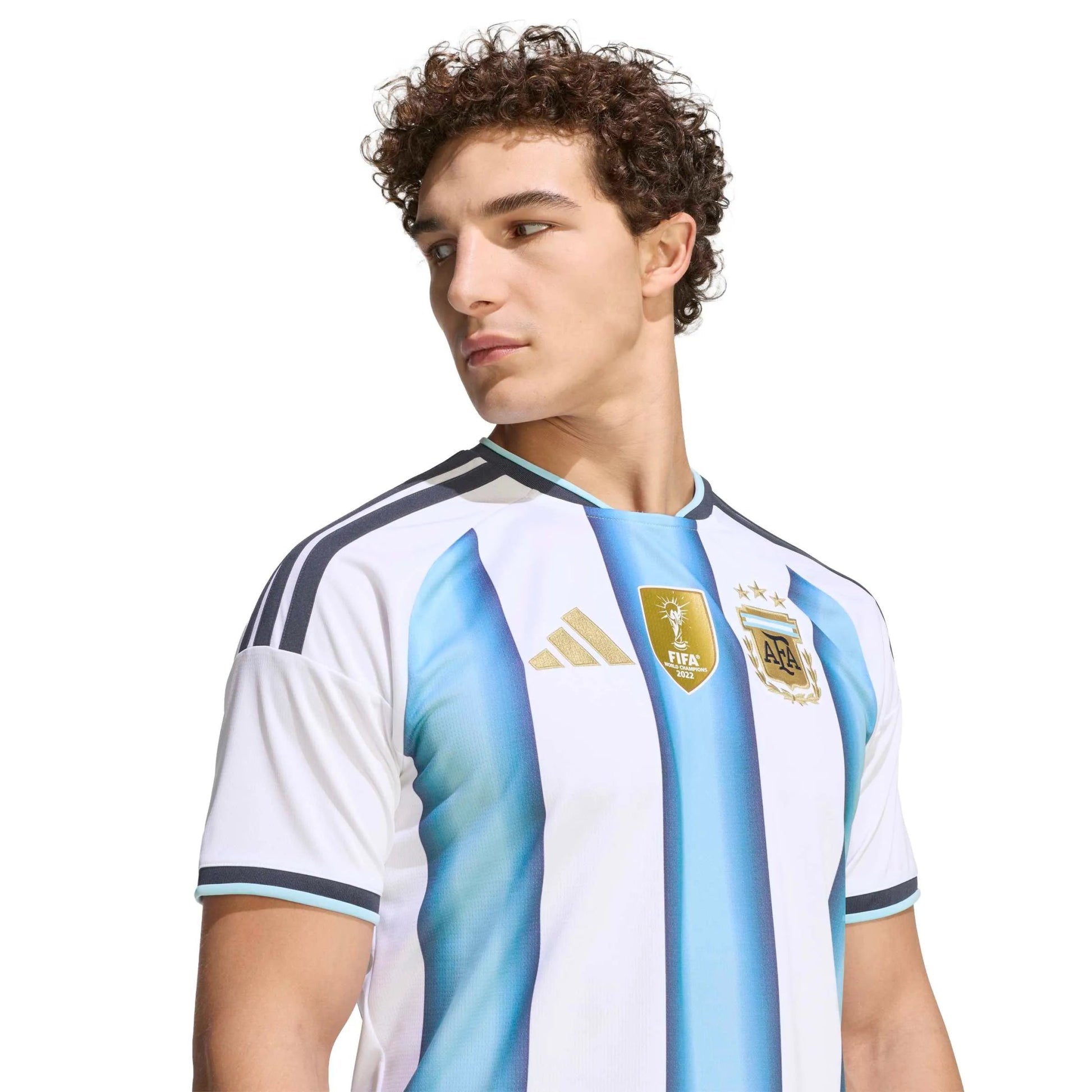 2026 Argentina Men's Stadium Home Soccer Jersey White / Icey Blue / Light Blue - Adidas