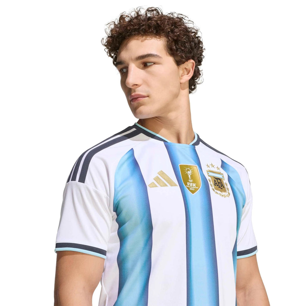 2026 Argentina Men's Stadium Home Soccer Jersey White / Icey Blue / Light Blue - Adidas