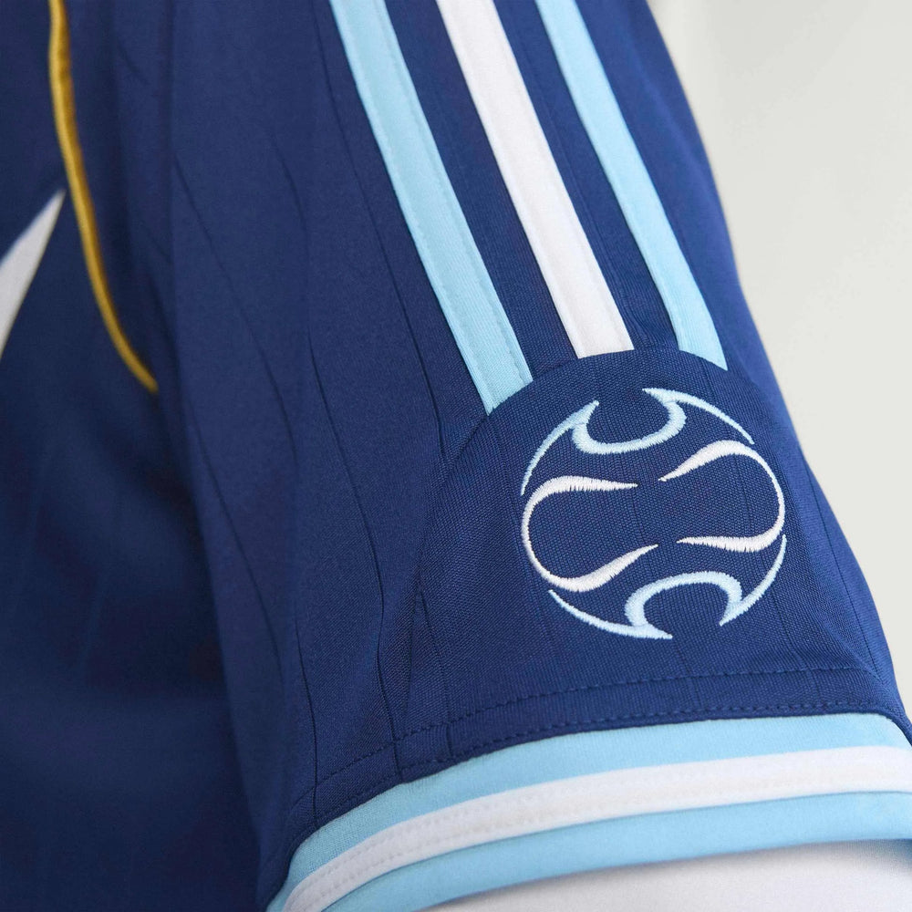 2006 Argentina Men's Retro Stadium Away Messi #19 Soccer Jersey Dark Blue - Adidas